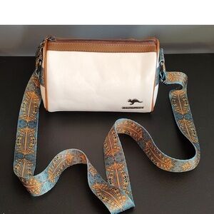 KANGAROO Satchel with Patterned Strap